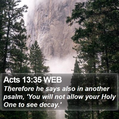 Acts 13:35 WEB Bible Verse Image