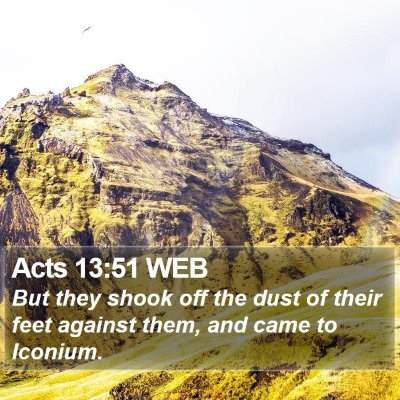 Acts 13:51 WEB Bible Verse Image