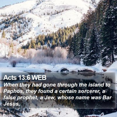 Acts 13:6 WEB Bible Verse Image