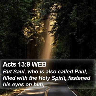 Acts 13:9 WEB Bible Verse Image