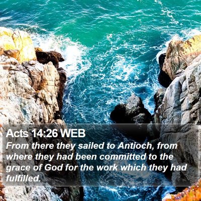 Acts 14:26 WEB Bible Verse Image