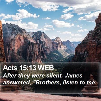 Acts 15:13 WEB Bible Verse Image