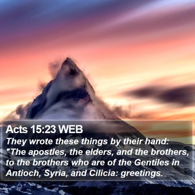 Acts 15:23 WEB Bible Verse Image