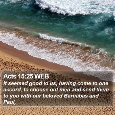 Acts 15:25 WEB Bible Verse Image