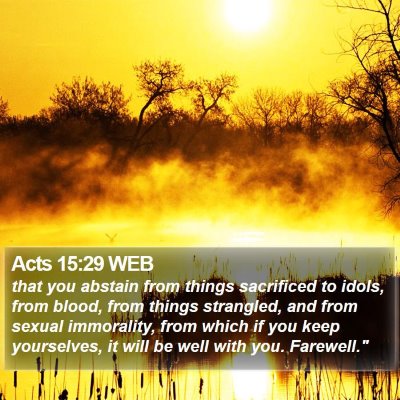 Acts 15:29 WEB Bible Verse Image