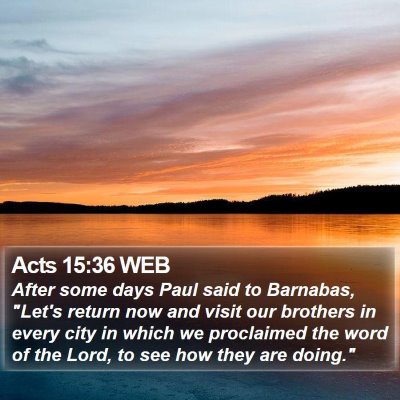Acts 15:36 WEB Bible Verse Image