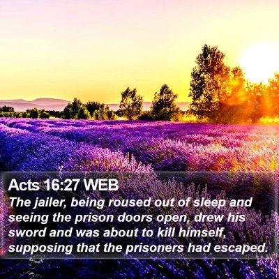 Acts 16:27 WEB Bible Verse Image