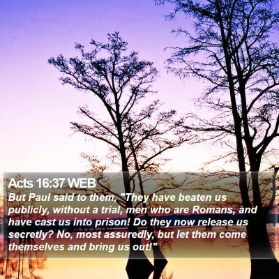 Acts 16:37 WEB Bible Verse Image