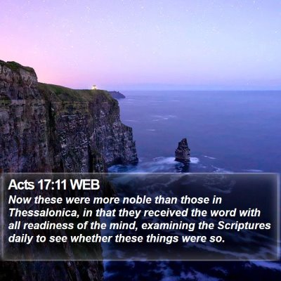 Acts 17:11 WEB Bible Verse Image