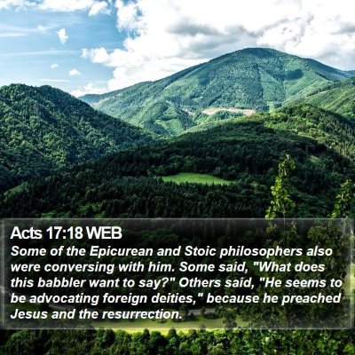 Acts 17:18 WEB Bible Verse Image