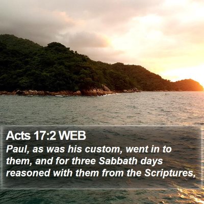 Acts 17:2 WEB Bible Verse Image
