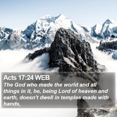 Acts 17:24 WEB Bible Verse Image
