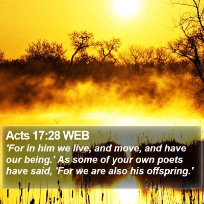 Acts 17:28 WEB Bible Verse Image