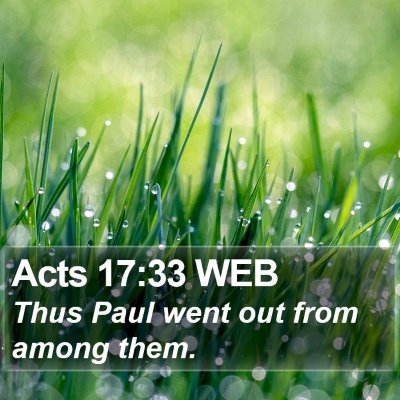 Acts 17:33 WEB Bible Verse Image