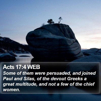 Acts 17:4 WEB Bible Verse Image