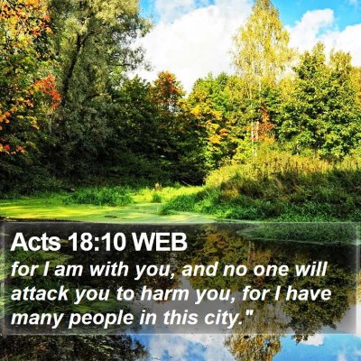 Acts 18:10 WEB Bible Verse Image