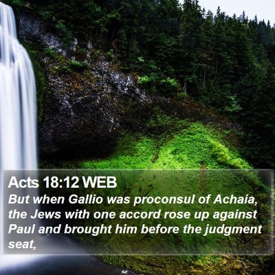 Acts 18:12 WEB Bible Verse Image