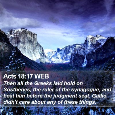 Acts 18:17 WEB Bible Verse Image