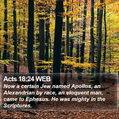 Acts 18:24 WEB Bible Verse Image