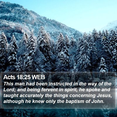 Acts 18:25 WEB Bible Verse Image