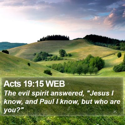 Acts 19:15 WEB Bible Verse Image