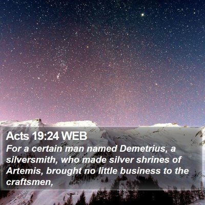 Acts 19:24 WEB Bible Verse Image