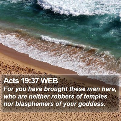 Acts 19:37 WEB Bible Verse Image