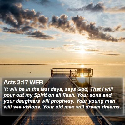 Acts 2:17 WEB Bible Verse Image