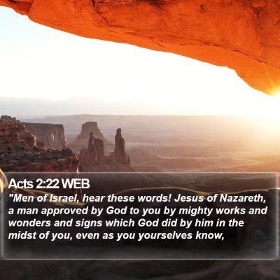 Acts 2:22 WEB Bible Verse Image
