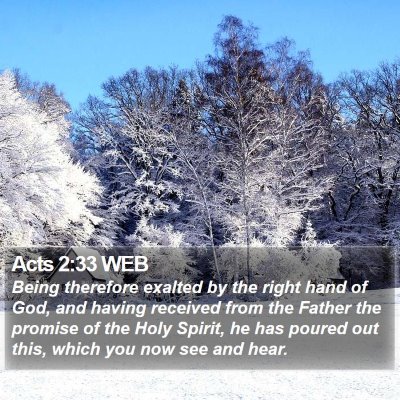 Acts 2:33 WEB Bible Verse Image
