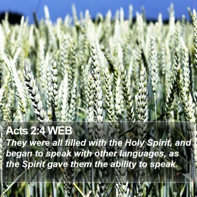 Acts 2:4 WEB Bible Verse Image