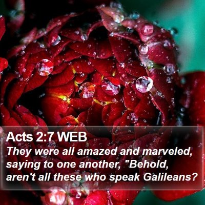 Acts 2:7 WEB Bible Verse Image