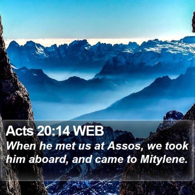 Acts 20:14 WEB Bible Verse Image