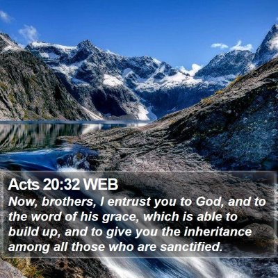 Acts 20:32 WEB Bible Verse Image