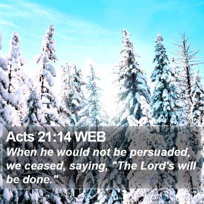 Acts 21:14 WEB Bible Verse Image