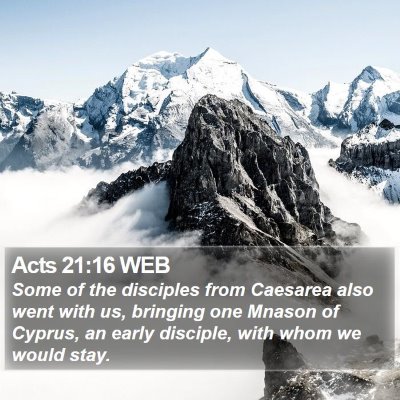 Acts 21:16 WEB Bible Verse Image