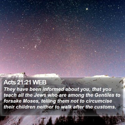 Acts 21:21 WEB Bible Verse Image