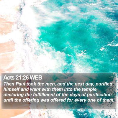 Acts 21:26 WEB Bible Verse Image