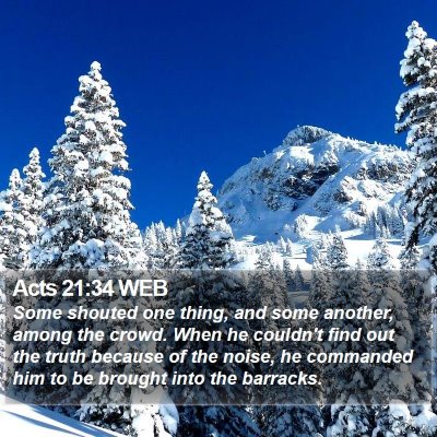 Acts 21:34 WEB Bible Verse Image