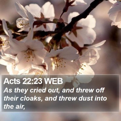Acts 22:23 WEB Bible Verse Image