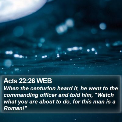 Acts 22:26 WEB Bible Verse Image