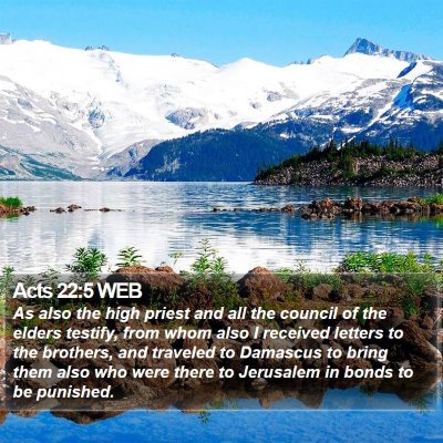 Acts 22:5 WEB Bible Verse Image
