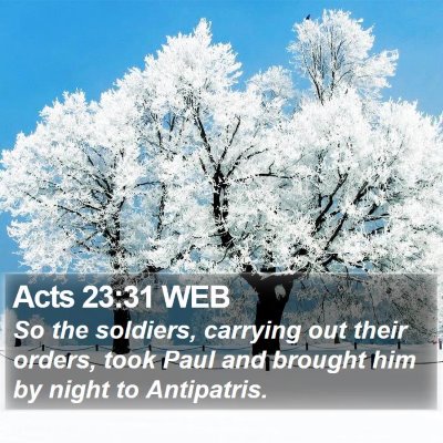 Acts 23:31 WEB Bible Verse Image