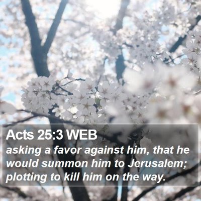 Acts 25:3 WEB Bible Verse Image