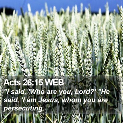 Acts 26:15 WEB Bible Verse Image