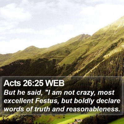 Acts 26:25 WEB Bible Verse Image