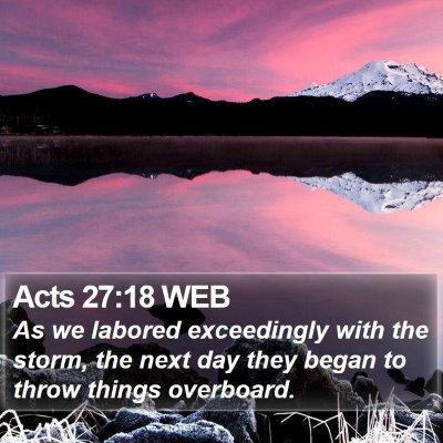 Acts 27:18 WEB Bible Verse Image