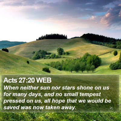 Acts 27:20 WEB Bible Verse Image