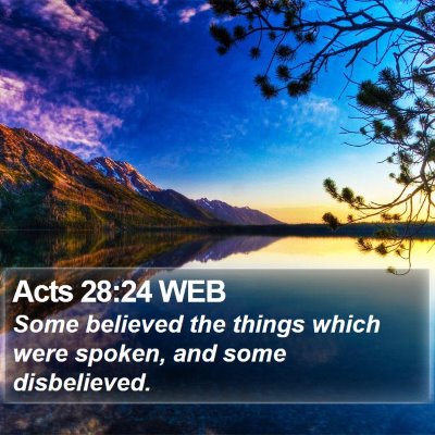 Acts 28:24 WEB Bible Verse Image