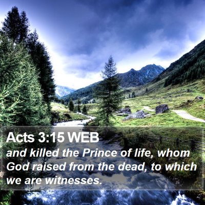 Acts 3:15 WEB Bible Verse Image